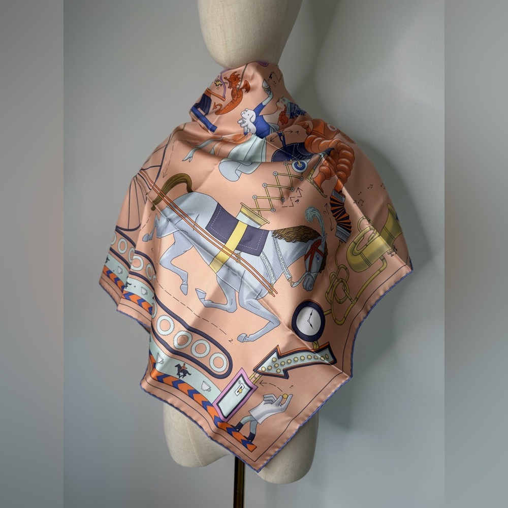 Hermès “Tea For Two” Silk Scarf 90cm | Jonathan Burton | New w/ Box Rare - Picture 8 of 12